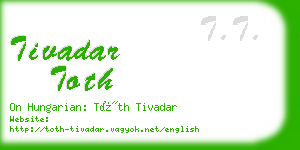 tivadar toth business card